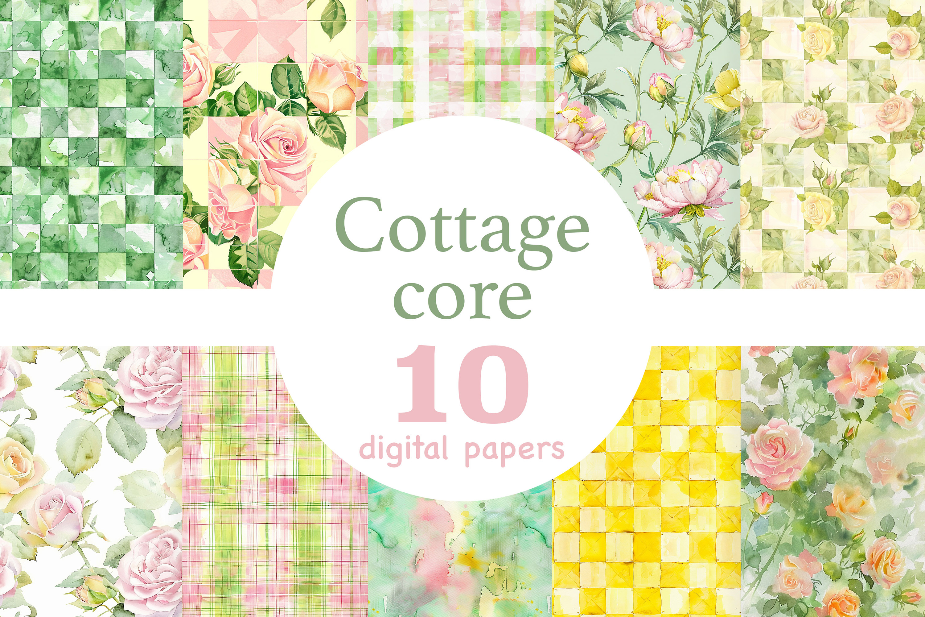 Cottage Core Digital Paper
