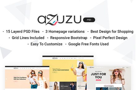 Azuzu eCommerce PSD Template