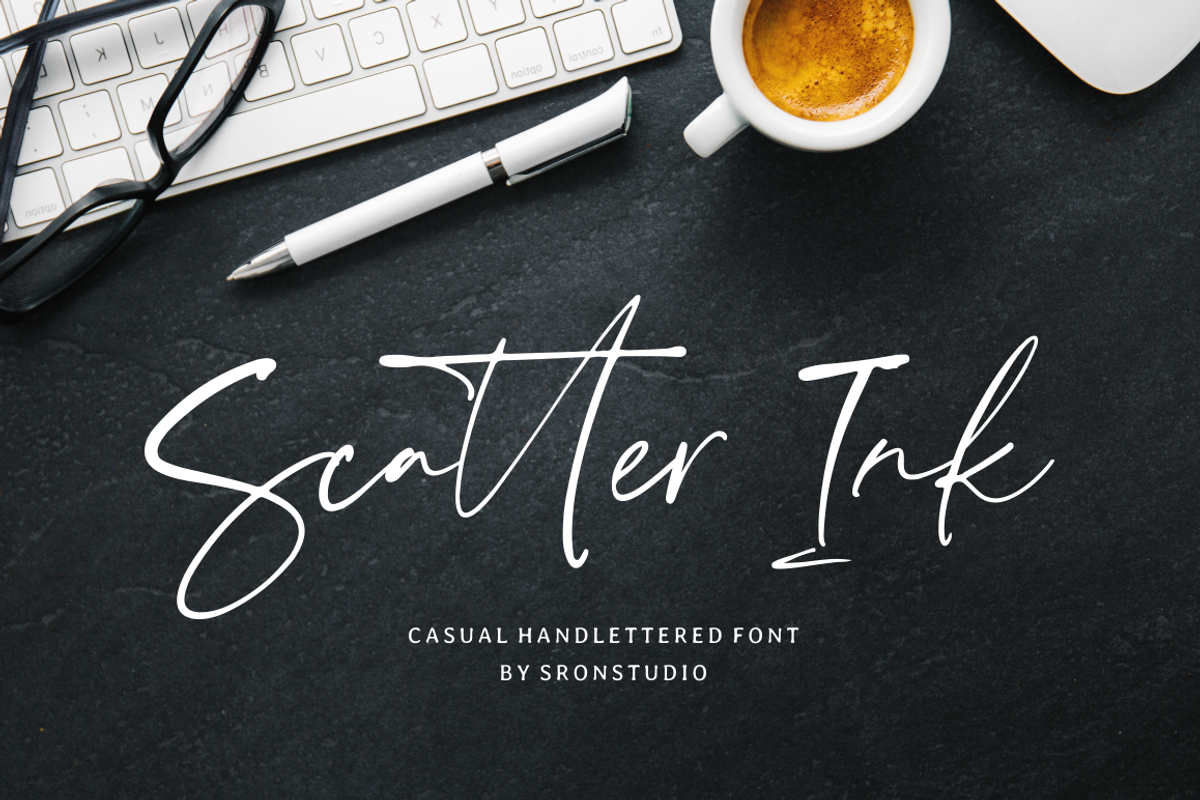 Scatter Ink | Handlettered Font