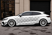 Sporty 3-Door Hatchback Car Mockup, an Advertising Mockup by Country4k (Thumbnail 3 of 3)