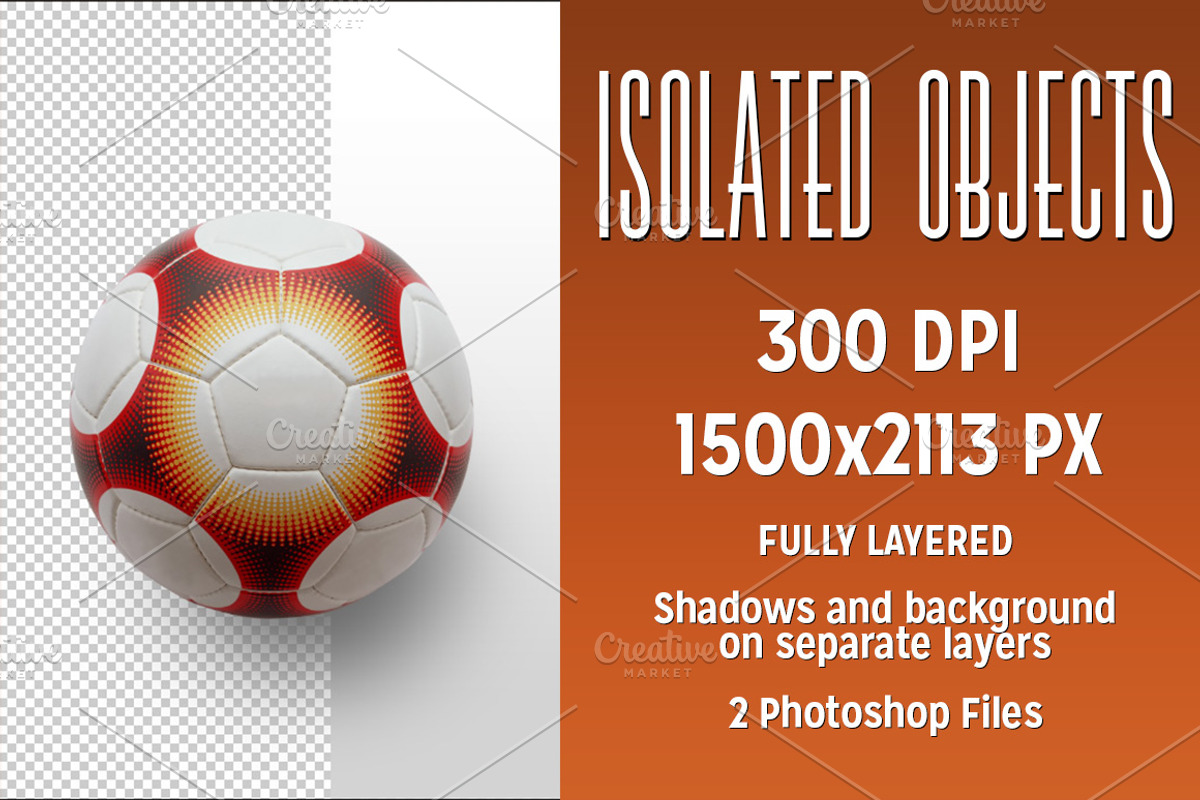 2 Soccer Balls as Isolated Objects preview 3