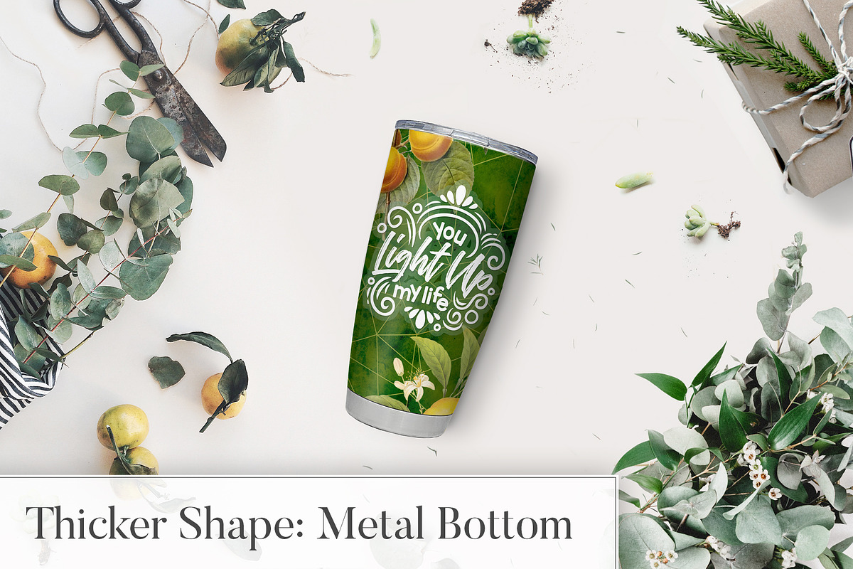 Floral Tumbler Mockup Scene (#002), a Cups & Container Mockup by Europe.graphics (Photo 5 of 8)