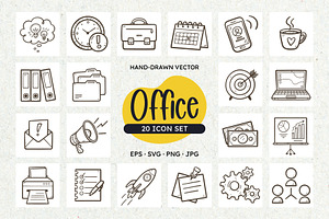 Office Icon Set, an Outline Icon by insemar