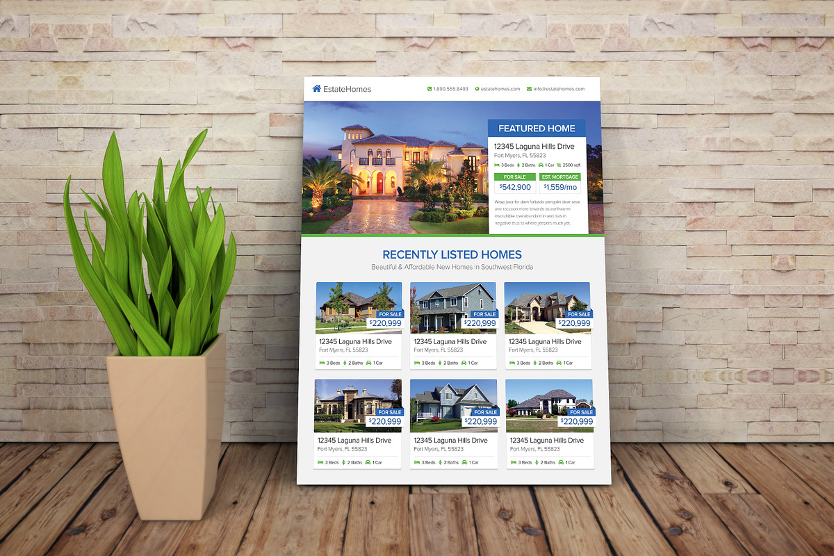 Real Estate Flyer Template, a Flyer Template by Creativenauts (Photo 2 of 4)