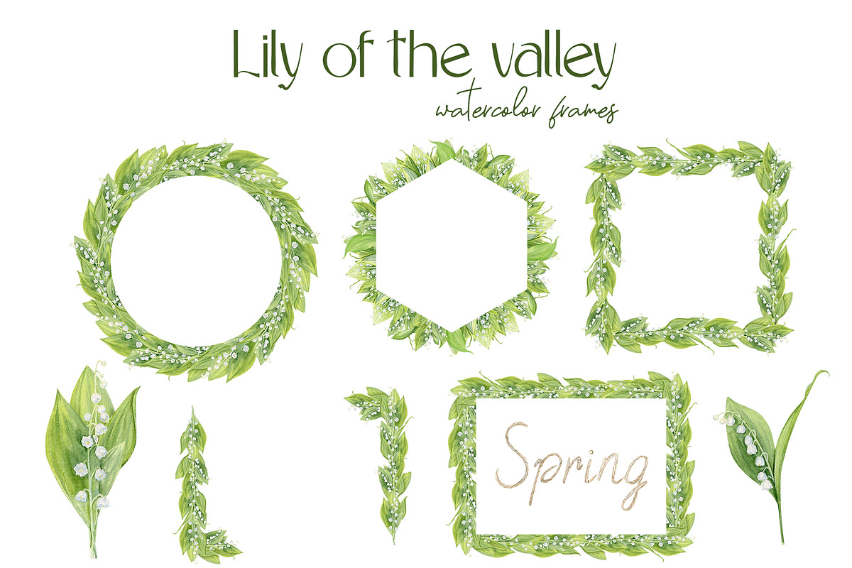 Lily Of The Valley Watercolor Flower, a Seasonal Illustration by NataliArkushArt (Photo 11 of 14)