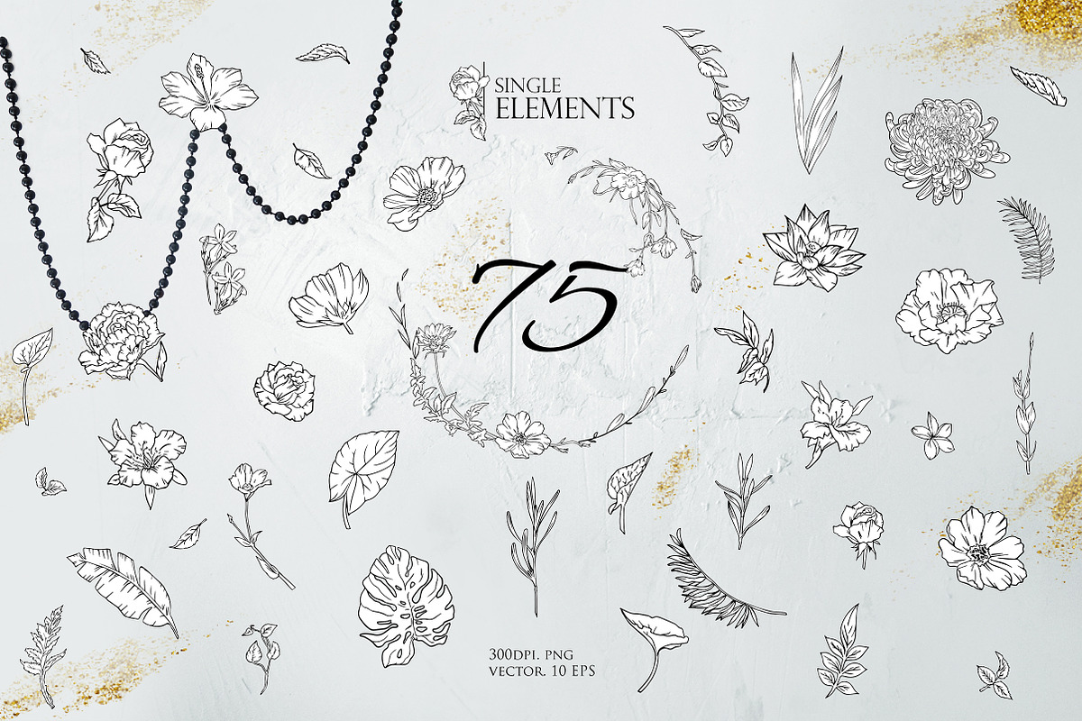 Spells Floral Alphabet and Monogram, a Texture Illustration by Infinity Creativity (Photo 11 of 14)