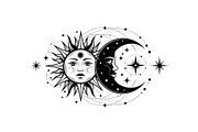 Sun Moon Celestial Mandala Bundle, an Illustration by Gaye Art (Thumbnail 2 of 31)