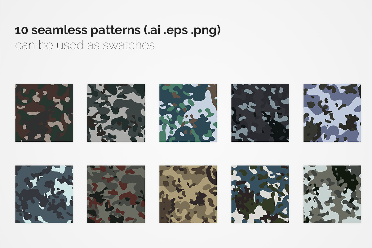 China Flecktarn Camouflage Patterns, a Pattern Graphic by 3Y_Design (Photo 2 of 6)