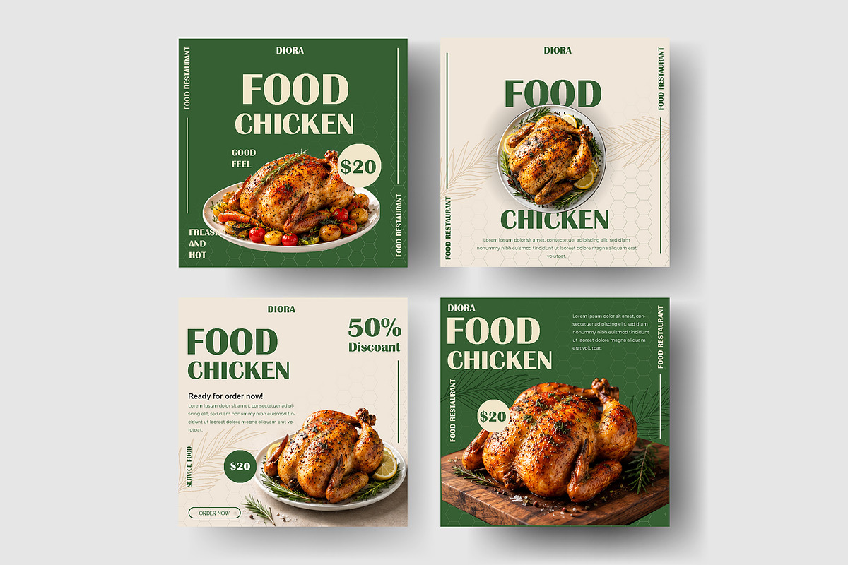 Food Social Media Promotion Template, a Social Media Template by Pixel Blend (Photo 2 of 2)