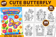 Cute Butterfly Coloring Book, a Decorative Illustration by Coco Bloom (Thumbnail 1 of 3)
