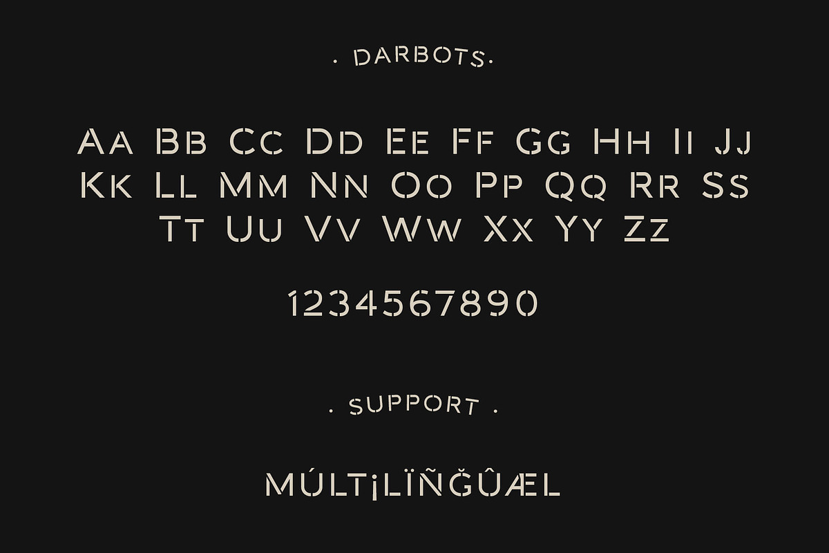Darbots - Modern Stencil Sans Serif preview 8