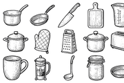 Kitchen Utensils Collection, an Object Graphic by nikagraphic (Thumbnail 1 of 3)