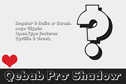 Qebab Pro Shadow, a Sans Serif Font by deFharo (Thumbnail 1 of 4)
