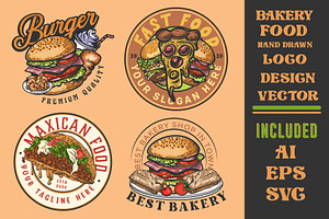 Set of homemade bakery logo, a Branding & Logo Template by Billah Hub