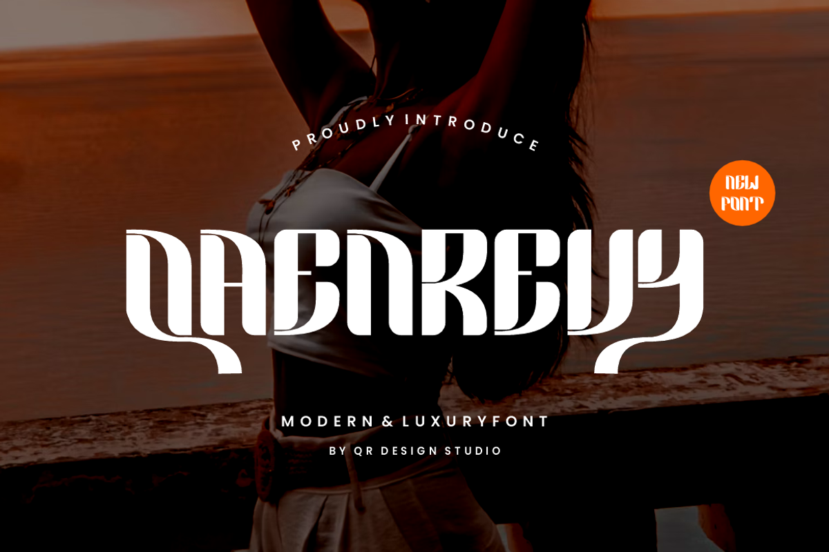 Qaenrevy -  Modern & Luxury Font, a Sans Serif Font by QR Design Studio (Photo 1 of 6)