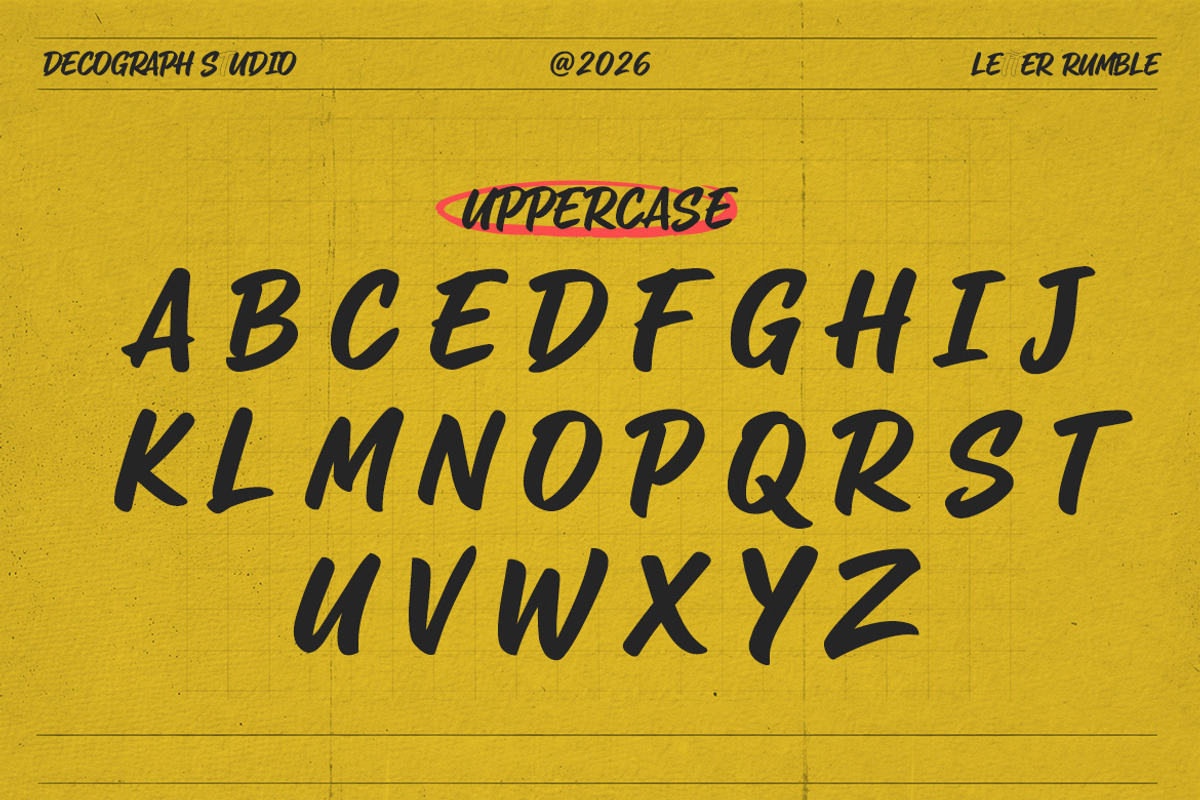 Letter Rumble – Marker Brush, a Handwritten Font by decographstud (Photo 2 of 7)