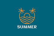 Beach Summer Abstract Logo Badge, a Branding & Logo Template by Signatoro (Thumbnail 2 of 3)