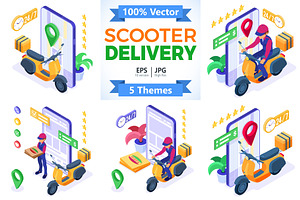 Online Internet Shopping Delivery, a Food Illustration by TAlex