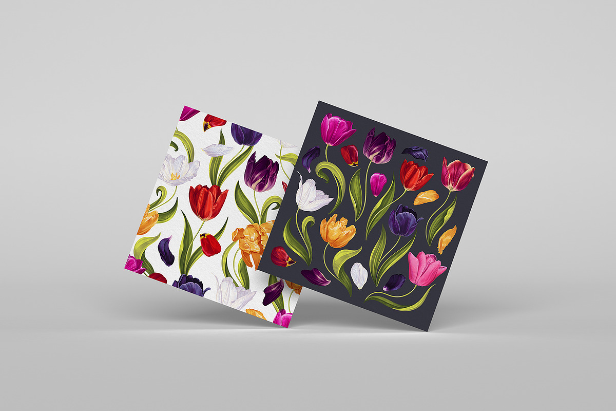 Big set Multicolored Tulips, a Graphic by MarynaPetrovska (Photo 4 of 13)