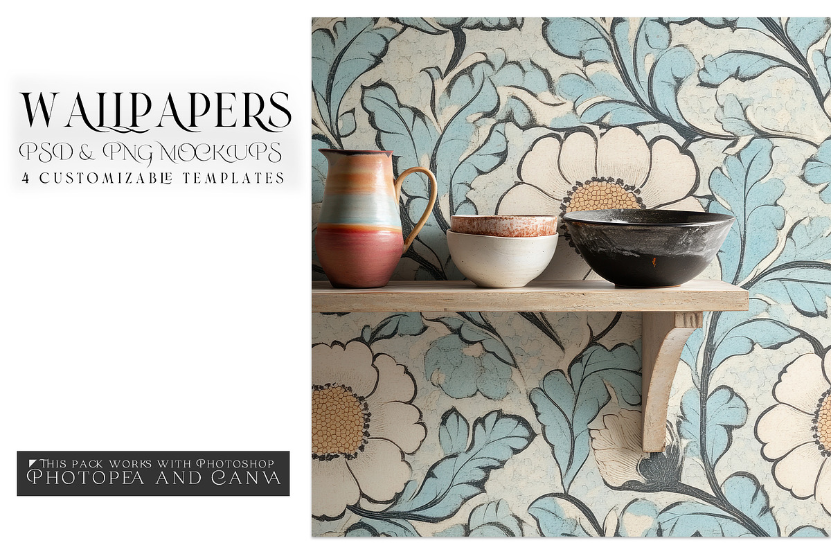 Wallpaper Mockups PSD and PNG, a Product Mockup by mock-ups (Photo 1 of 13)