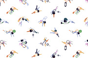 Key chains set + seamless patterns, an Object Illustration by PaperTrident (Thumbnail 3 of 4)