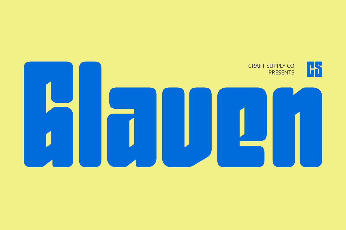 CS Glaven – Bold Font, a Sans Serif Font by Craft Supply Co. (Photo 1 of 8)