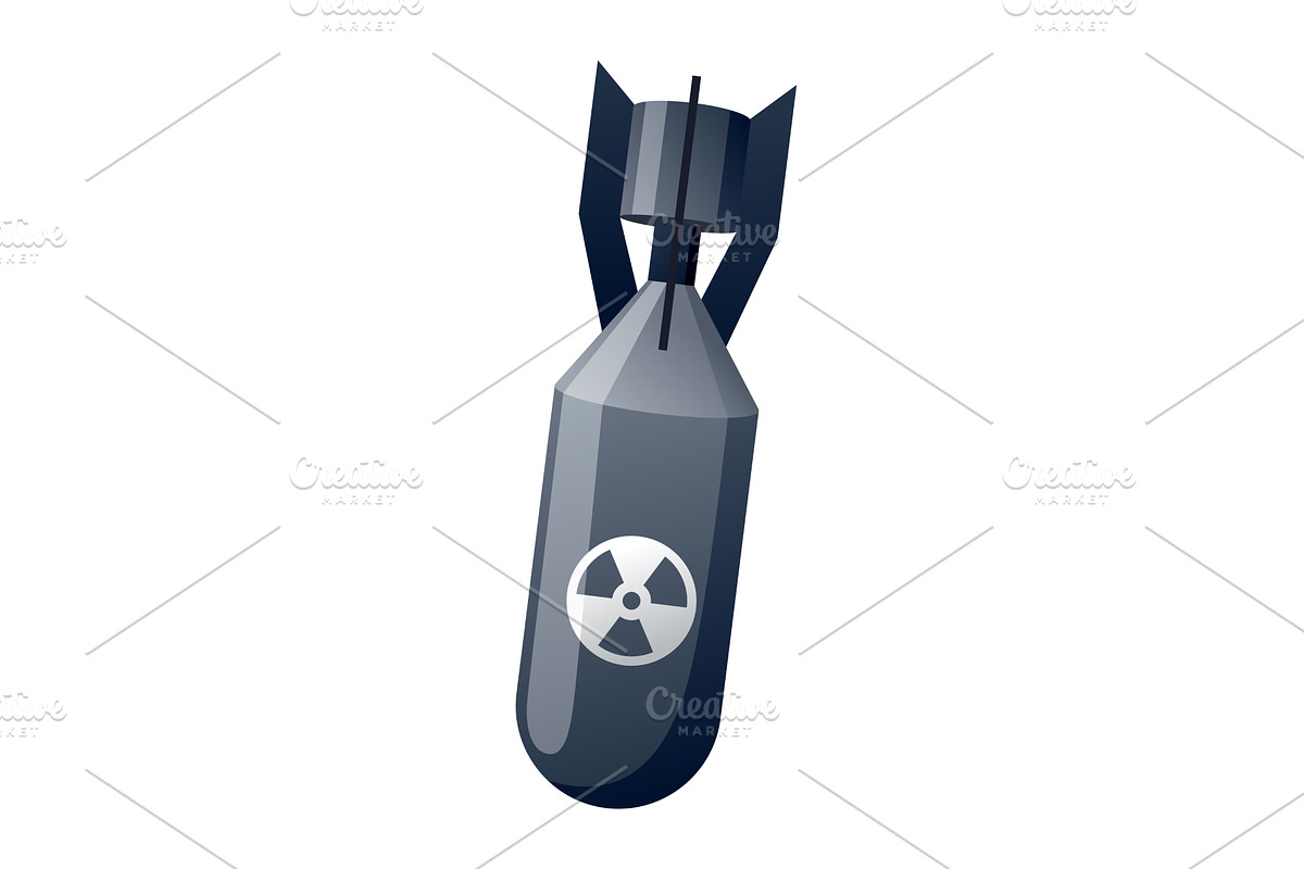 A nuclear bomb falls, an Object Illustration by Things for designers