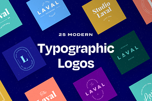 25 Modern Typographic Logos, a Branding & Logo Template by Artec Maison