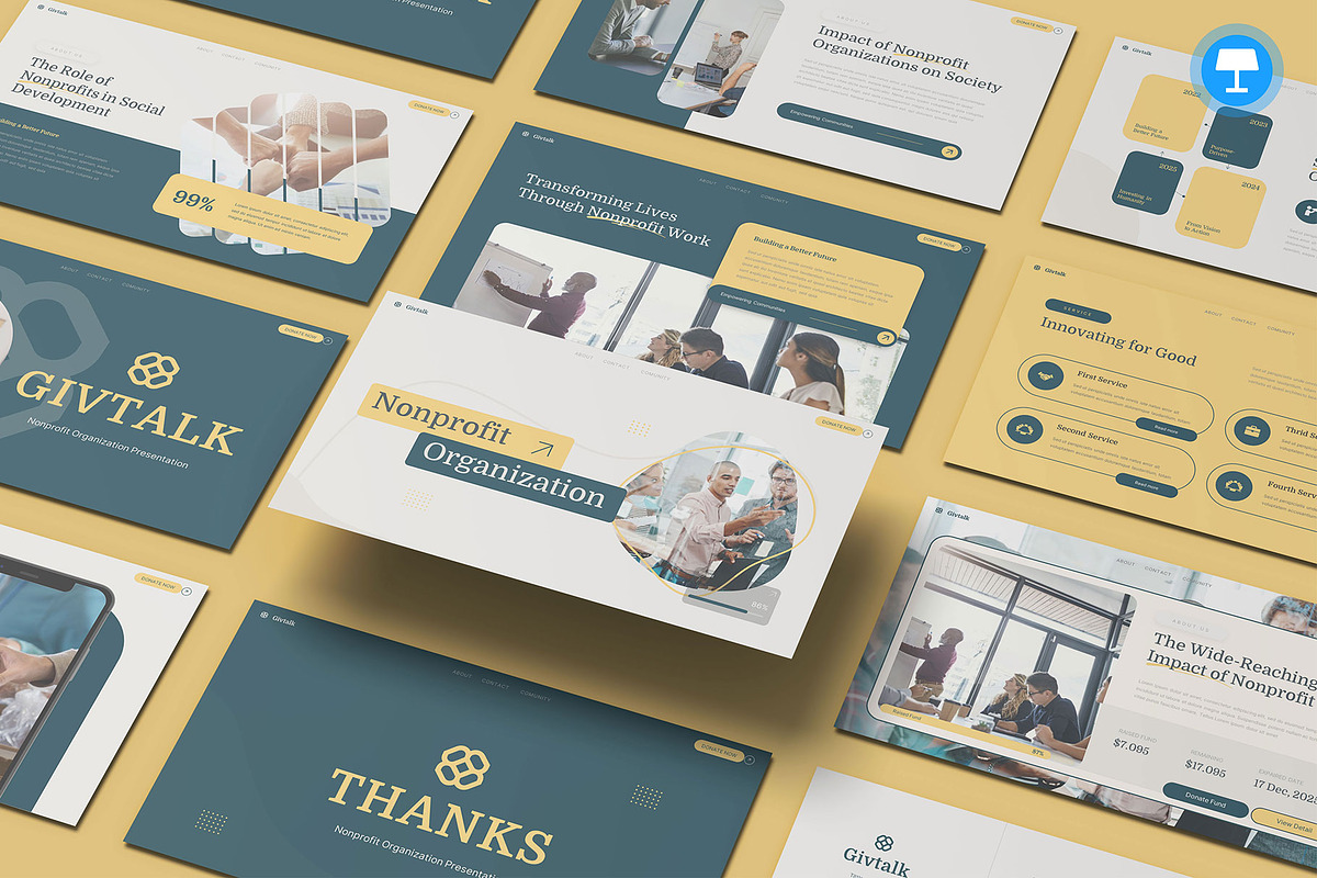 Nonprofit Organization Keynote, a Presentation Template by Pixslides (Photo 1 of 7)