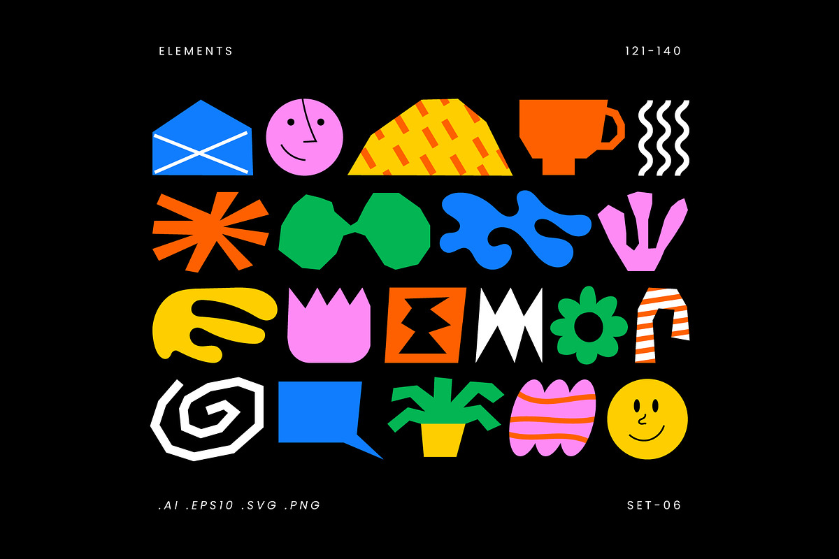 Colorful Doodle Elements, an Object Graphic by Léo Alexandre (Photo 7 of 16)