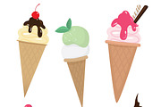 Yumm yumm vector ice cream set, a Food Illustration by Cheeba Ribba Designs (Thumbnail 2 of 2)