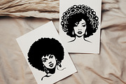 Afro Girl SVG Bundle of 24 Files, a Person Illustration by VectorMarketplace (Thumbnail 5 of 9)