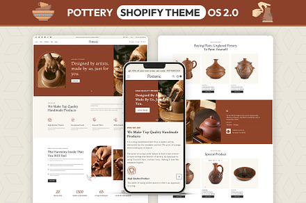 Handcrafted Ceramic Shopify Theme, a Shopify Template by LogicGo Shopify Experts