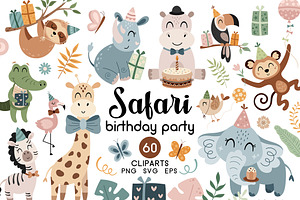 Safari Birthday Clipart