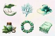 Summer Coastal Serenity Clipart, an Illustration by CreationArt (Thumbnail 5 of 5)