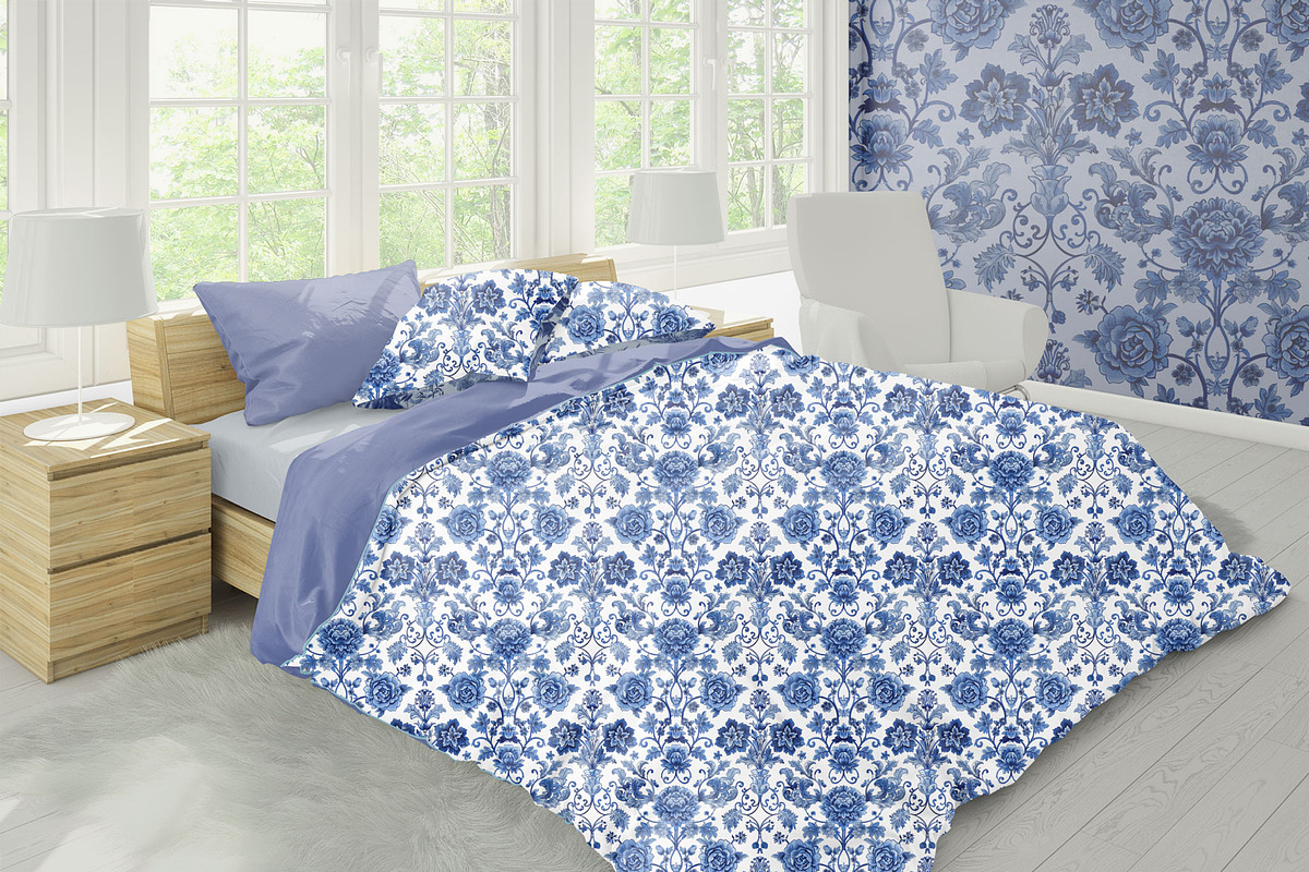 Chinoiserie Floral Seamless Pattern, a Pattern Graphic by Olya Creative (Photo 6 of 11)