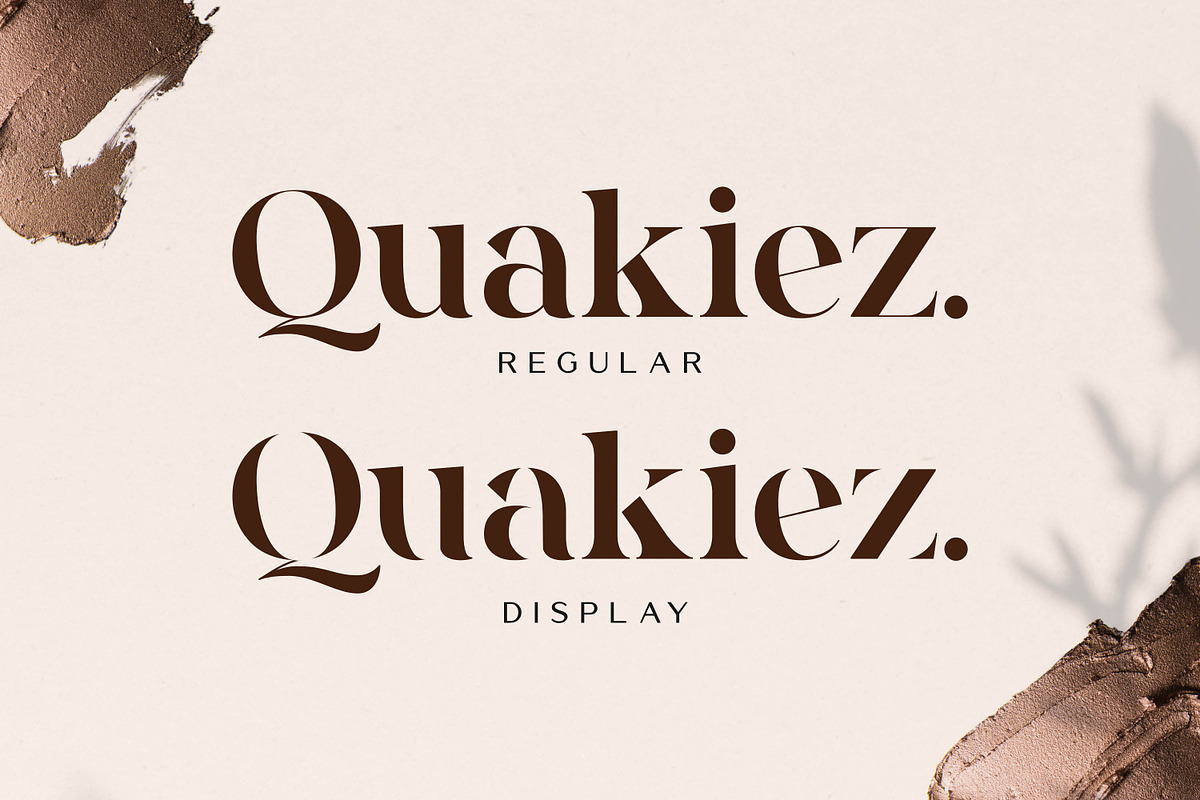Sale! Quakiez - Luxury Modern Serif, a Serif Font by Almarkhatype (Photo 15 of 16)