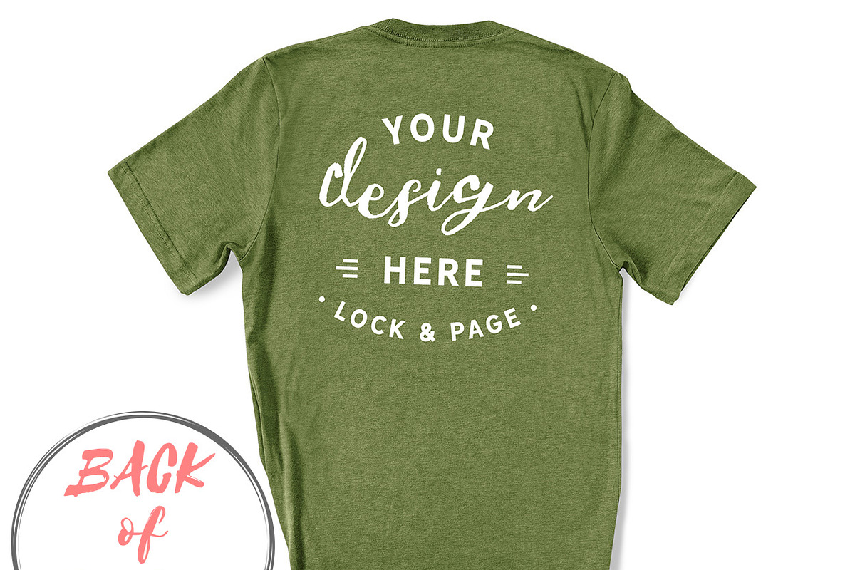 Back Of T-Shirt BC3001 Mockup Bundle, a Shirt Mockup by lock and page (Photo 62 of 88)