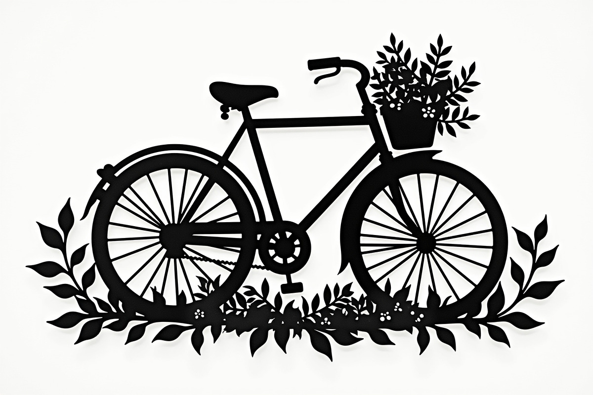 Charming Bicycle with Flowers, an Illustration by Amazin_art (Photo 15 of 21)