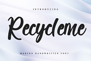 Recycleme, a Handwritten Font by InermediaSTUDIO (Thumbnail 1 of 7)