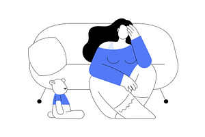 Infantilism isolated cartoon vector, a Person Illustration by Visual Generation