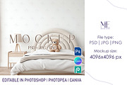 Wallpaper Baby Room Mural Mockup PSD, a Mockup by Mie Mockup Studio (Thumbnail 1 of 7)