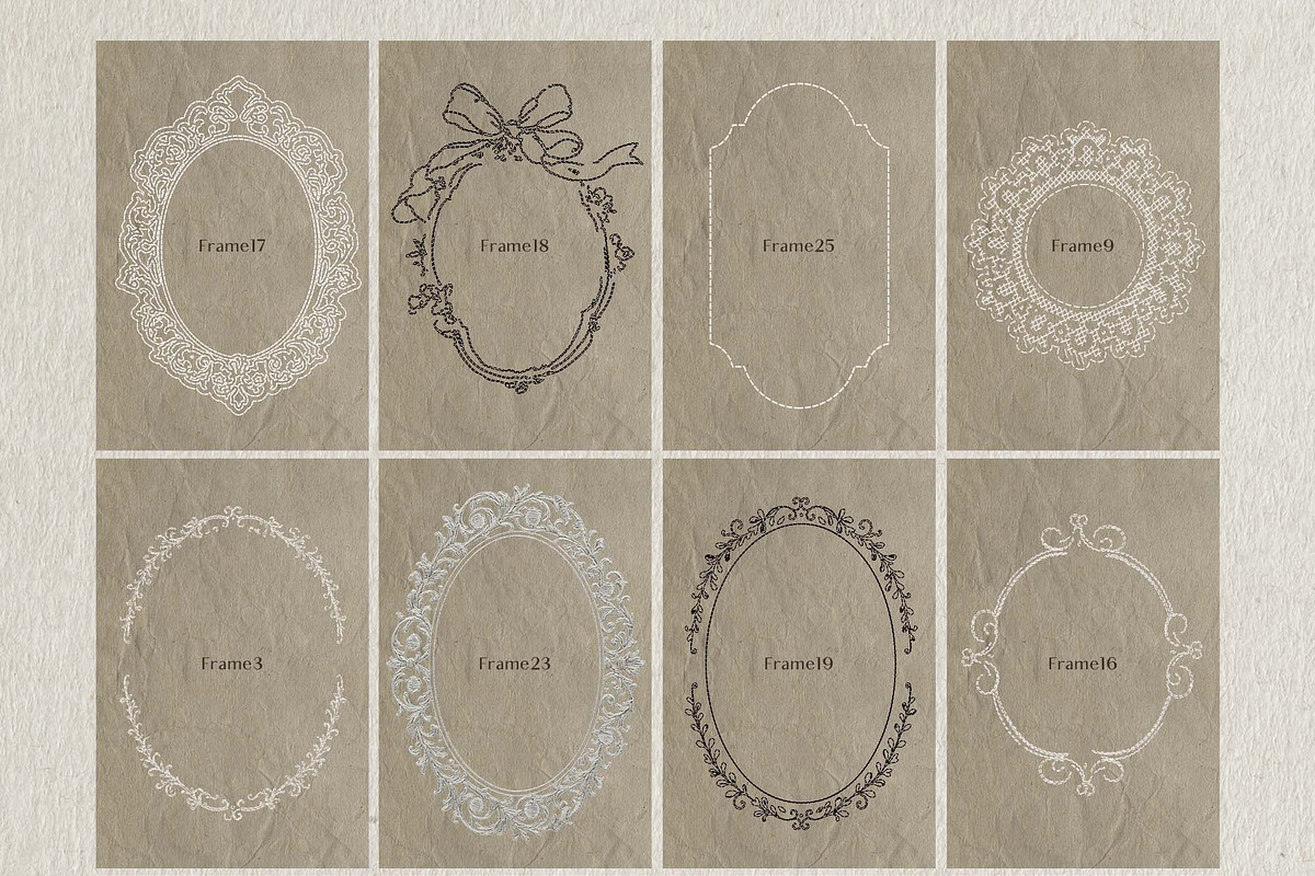 Stitcherie – Stitched Vintage Frames, an Object Graphic by DigARTbyHavroshka (Photo 14 of 18)