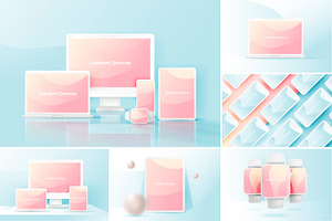 Realistic & Colorful Vector Devices, an iPhone Mockup by AndrewPixel