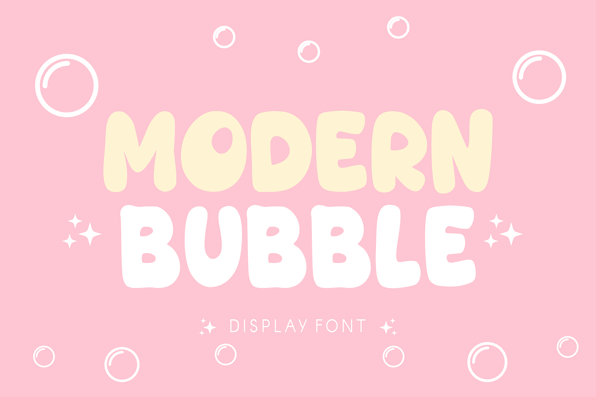 Modern Bubble - Display Font, a Font by KiddoGlyphs Studio (Photo 1 of 3)