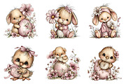 Whimsical easter chick clipart set, an Illustration by SinaCreation (Thumbnail 3 of 11)