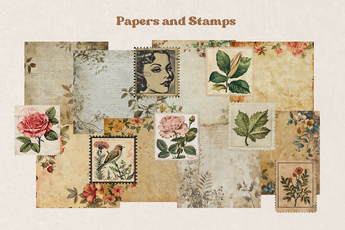 80 Vintage Collage Creator, an Object Graphic by Nova Studio (Photo 4 of 9)