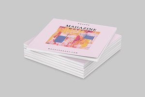 Square Magazine Psd Mockup