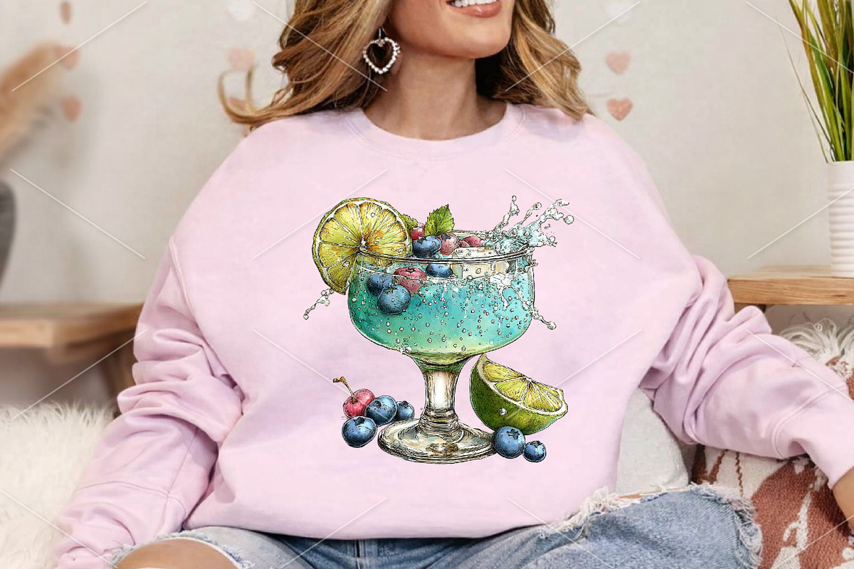 Whimsical Summer Cocktail Clipart, a Seasonal Illustration by Canvas Craft (Photo 5 of 7)