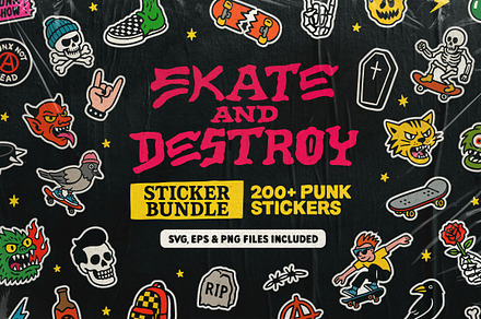 Skate and Destroy | 200+ Sticker Set